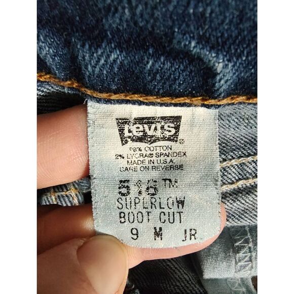 VTG Levi's 518 Super Low Stretch Bootcut Jeans Y2K Women Sz 9 JR Blue Fits 31” - Picture 4 of 5